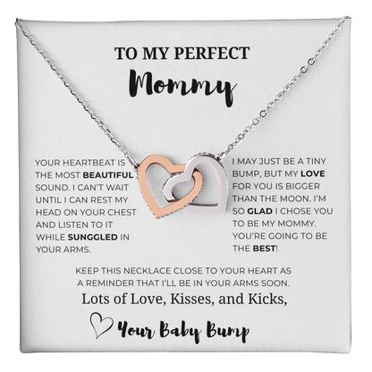 To My Perfect Mummy Interlocking Hearts Necklace