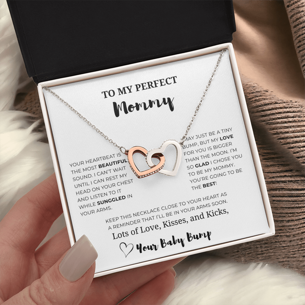 To My Perfect Mummy Interlocking Hearts Necklace