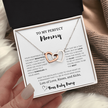 To My Perfect Mummy Interlocking Hearts Necklace