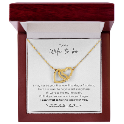 To My Wife To Be Interlocking Hearts Necklace