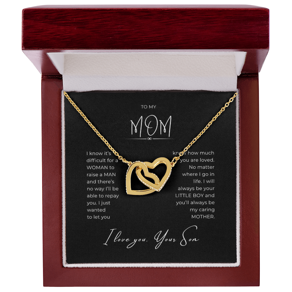 To My Mom Interlocking Hearts Necklace