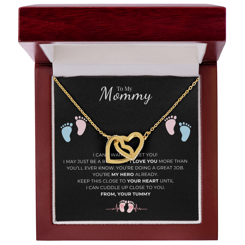 To My Mommy Interlocking Hearts Necklace
