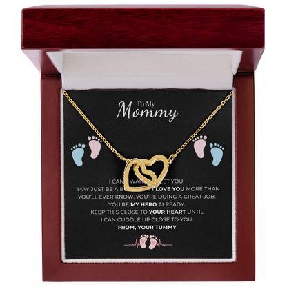 To My Mommy Interlocking Hearts Necklace