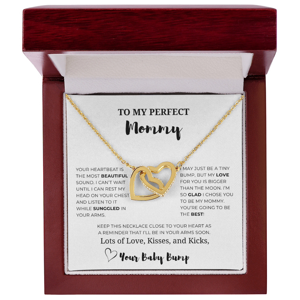 To My Perfect Mummy Interlocking Hearts Necklace