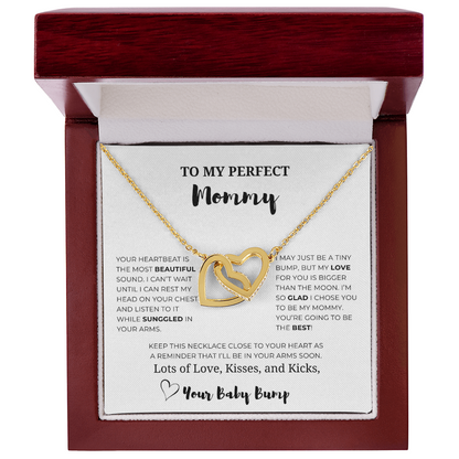 To My Perfect Mummy Interlocking Hearts Necklace