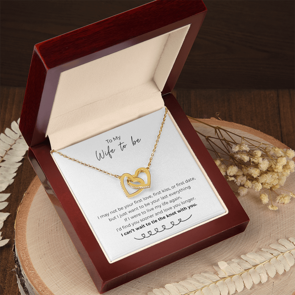 To My Wife To Be Interlocking Hearts Necklace