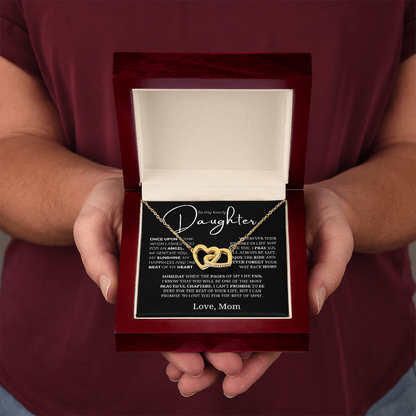 To My Lovely Daughter Interlocking Hearts Necklace