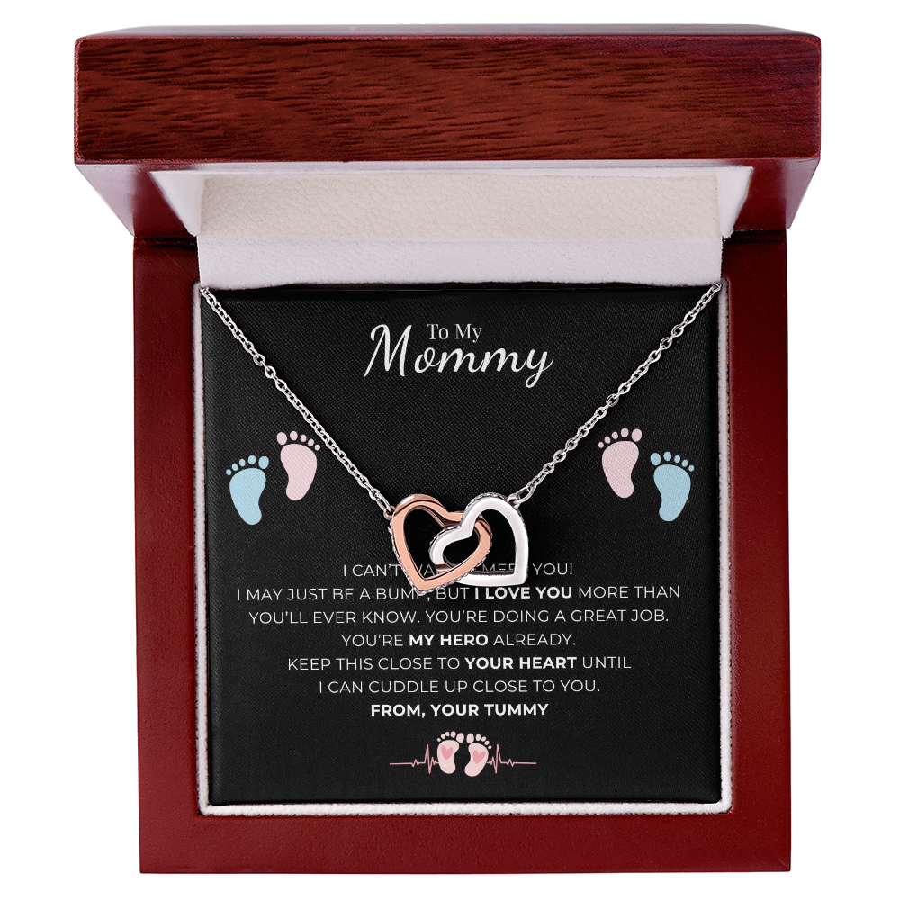 To My Mommy Interlocking Hearts Necklace