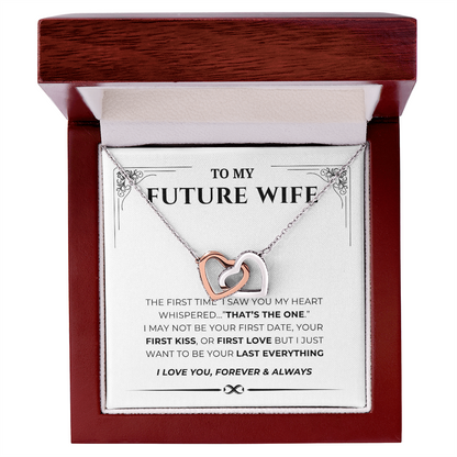 To My Future Wife Interlocking Hearts Necklace