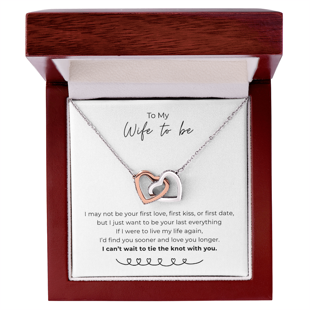 To My Wife To Be Interlocking Hearts Necklace