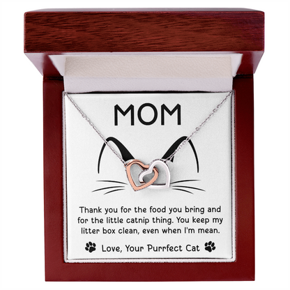 Purrfect Interlocking Hearts Necklace