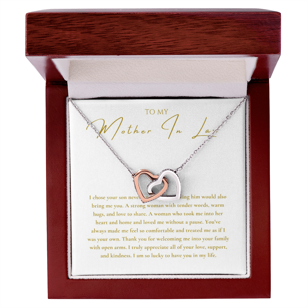 To My Mother In Law Interlocking Hearts Necklace