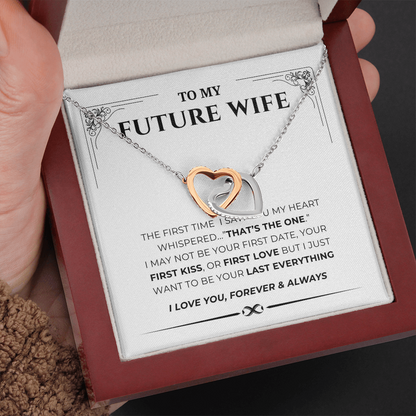 To My Future Wife Interlocking Hearts Necklace