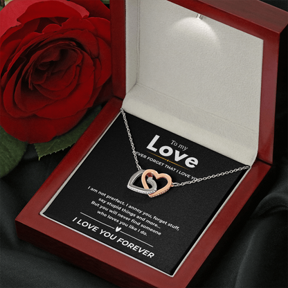To My Love Interlocking Hearts Necklace