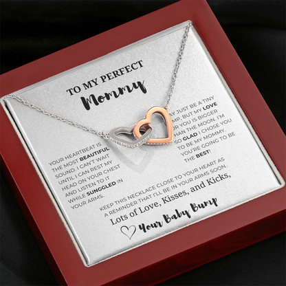 To My Perfect Mummy Interlocking Hearts Necklace