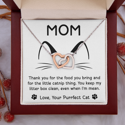 Purrfect Interlocking Hearts Necklace
