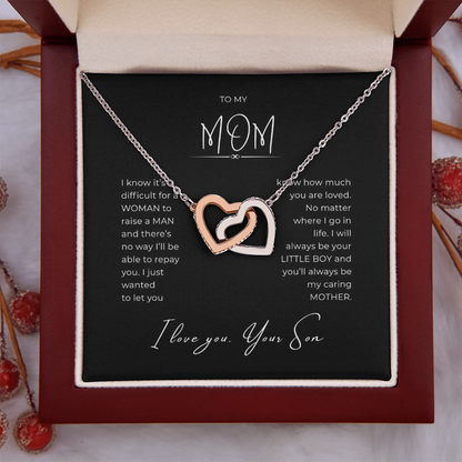 To My Mom Interlocking Hearts Necklace