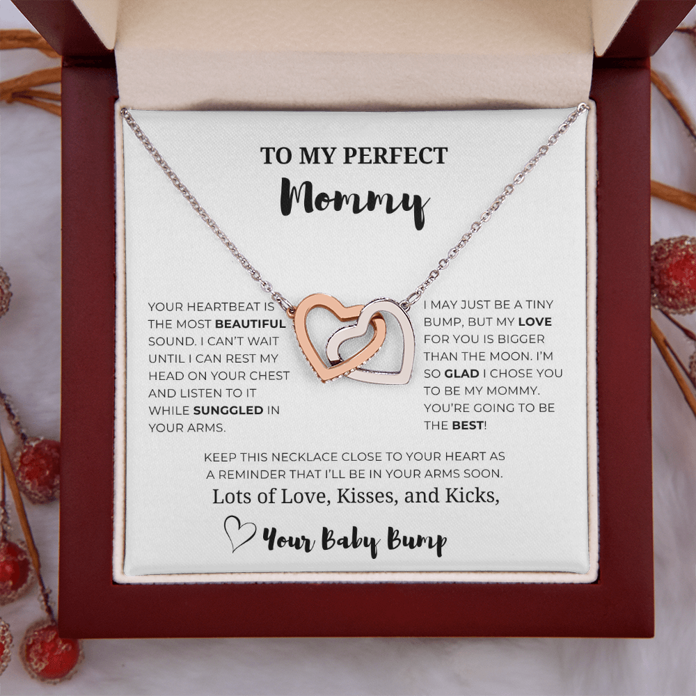 To My Perfect Mummy Interlocking Hearts Necklace
