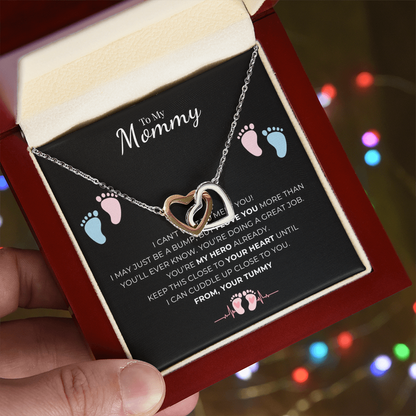 To My Mommy Interlocking Hearts Necklace