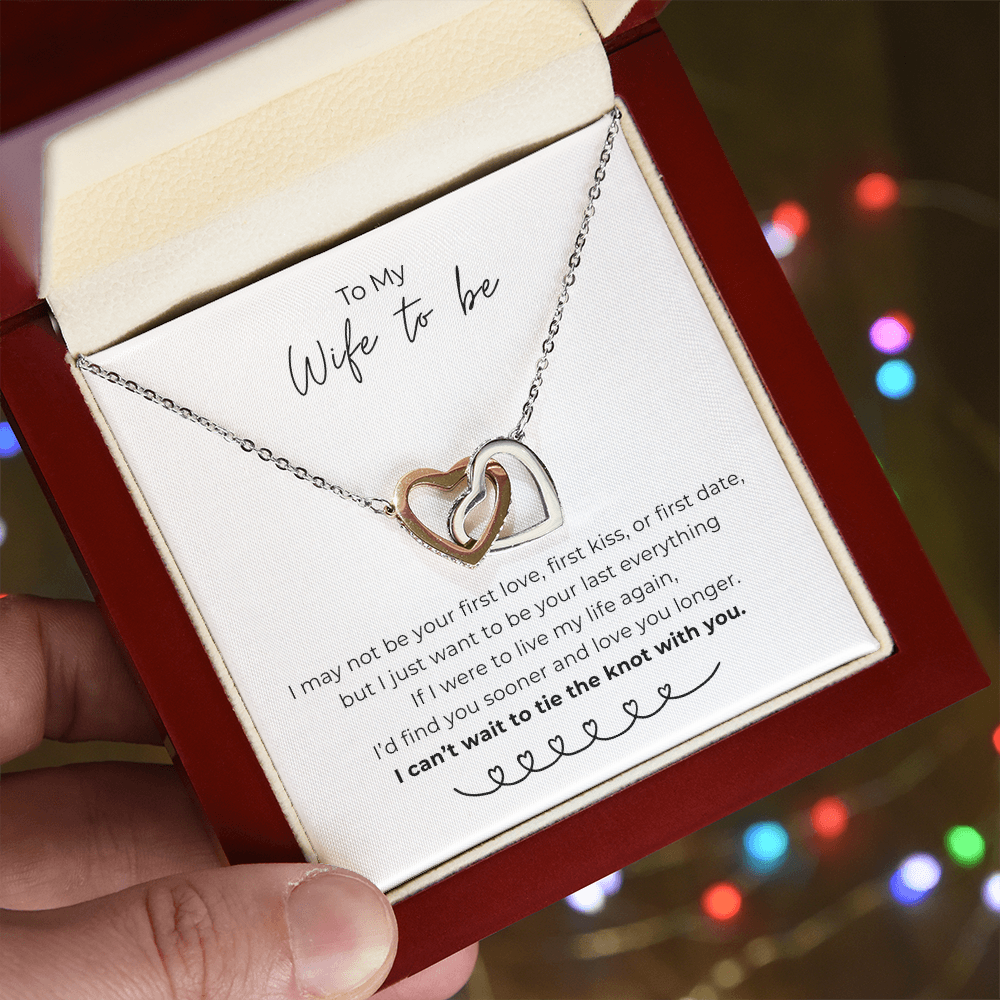 To My Wife To Be Interlocking Hearts Necklace