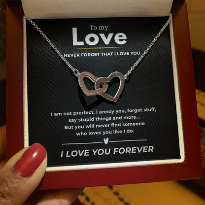 To My Love Interlocking Hearts Necklace