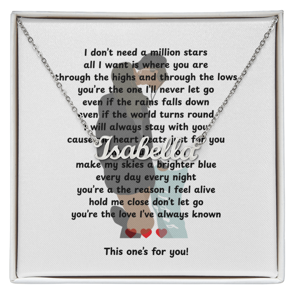 Custom This One's For You Name Necklace