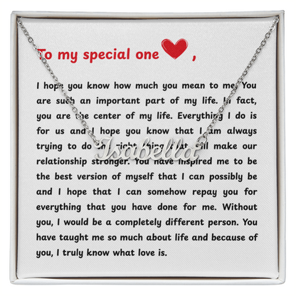 Custom Name Necklace To My Special One