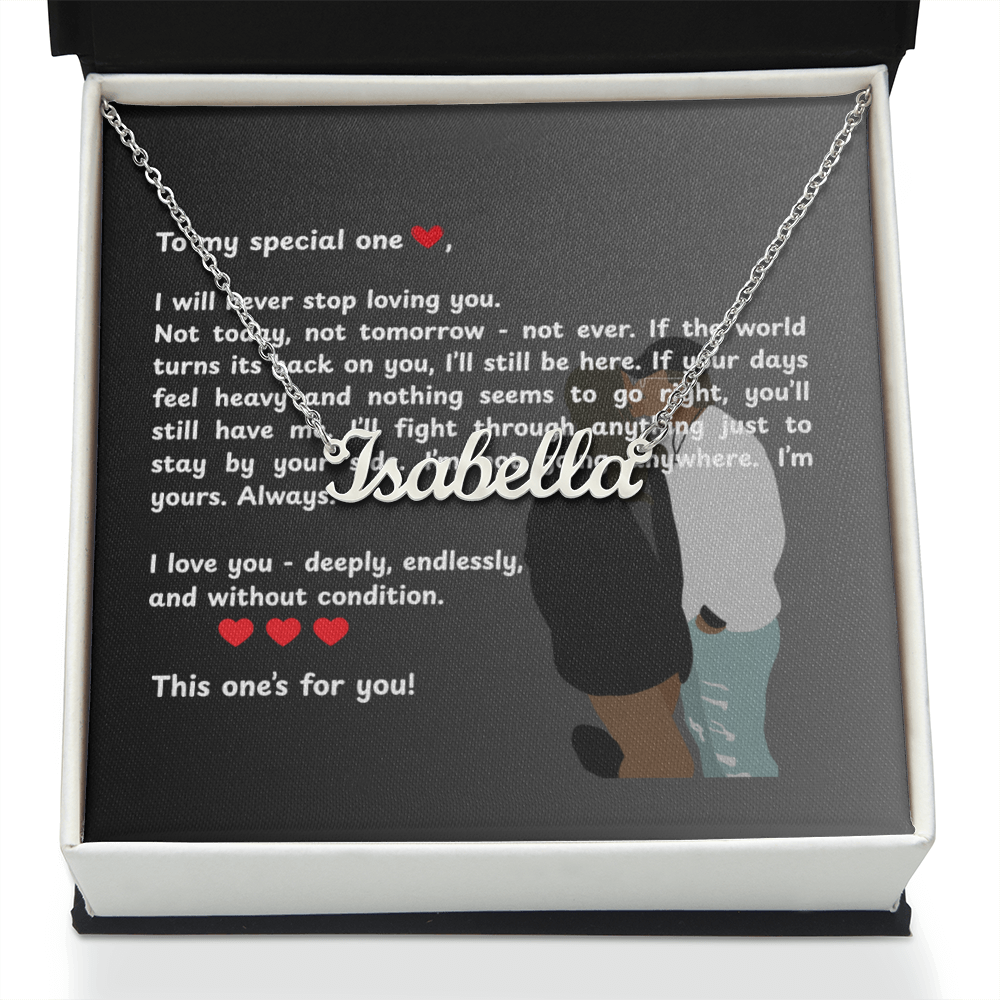 Custom To My Special One Name Necklace
