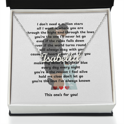 Custom This One's For You Name Necklace