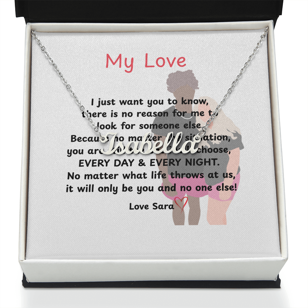 Custom  My Love Name Necklace