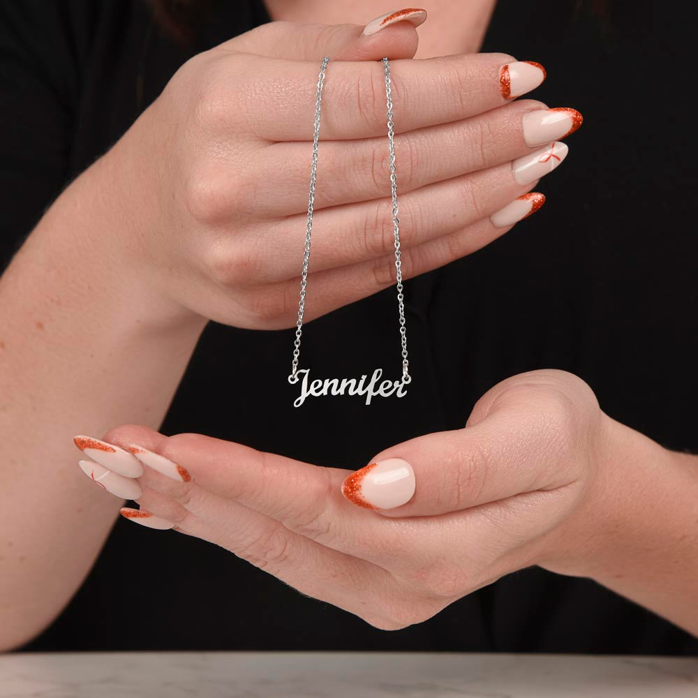 Custom Who Are You To Me Name Necklace