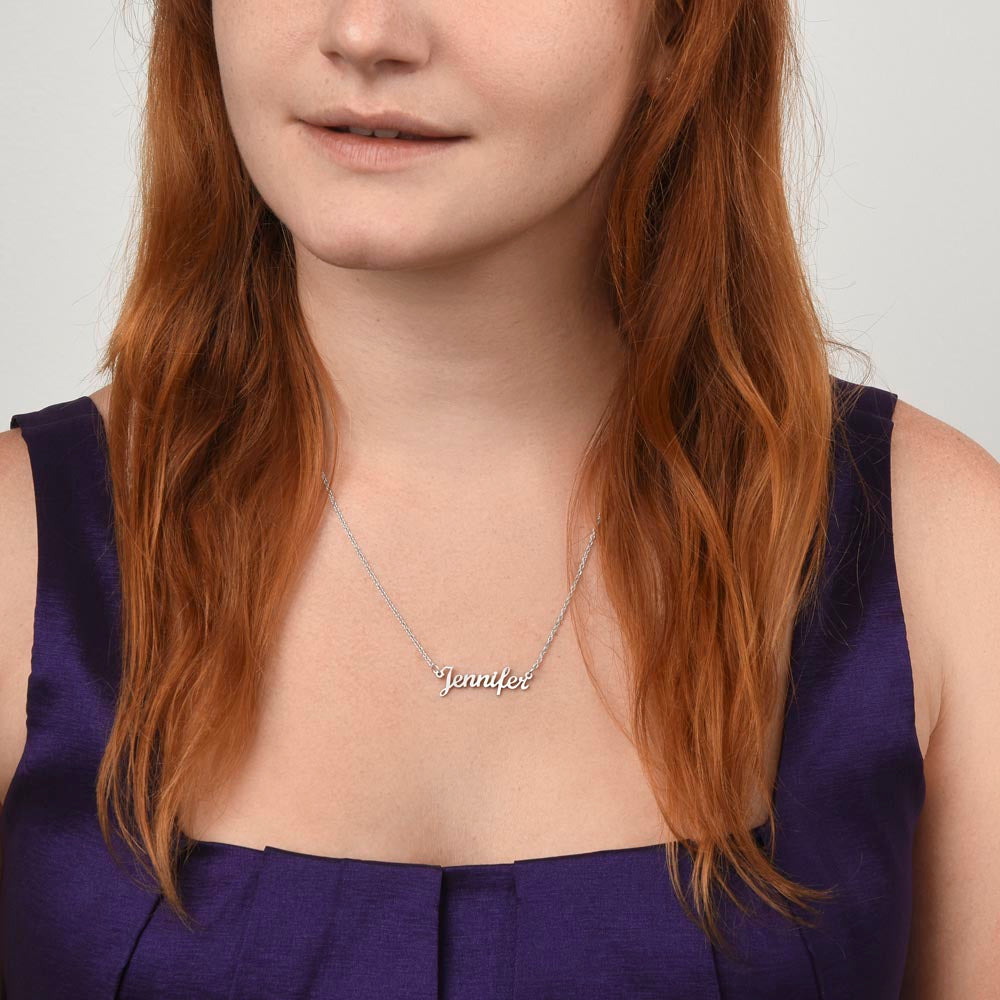 Custom Who Are You To Me Name Necklace