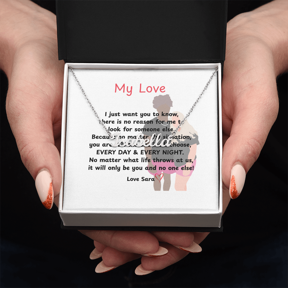 Custom  My Love Name Necklace
