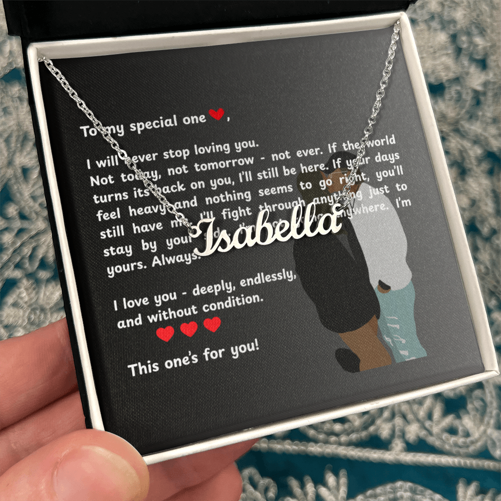 Custom To My Special One Name Necklace