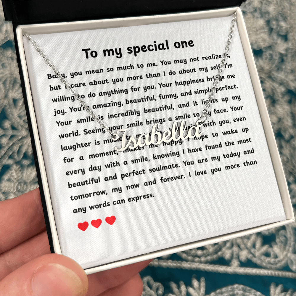 Custom Name Necklace To My Special One