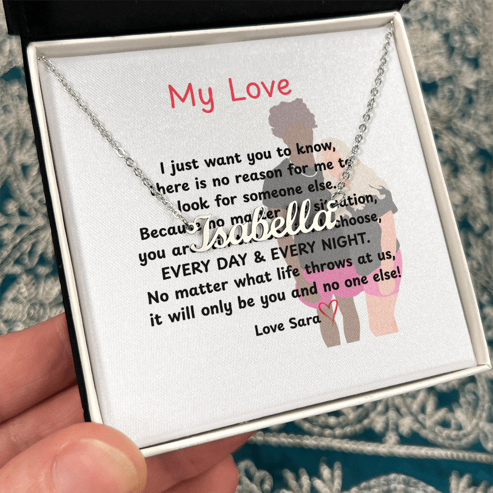 Custom  My Love Name Necklace