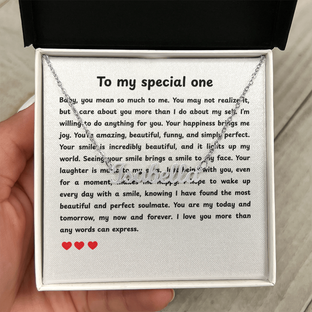 Custom Name Necklace To My Special One