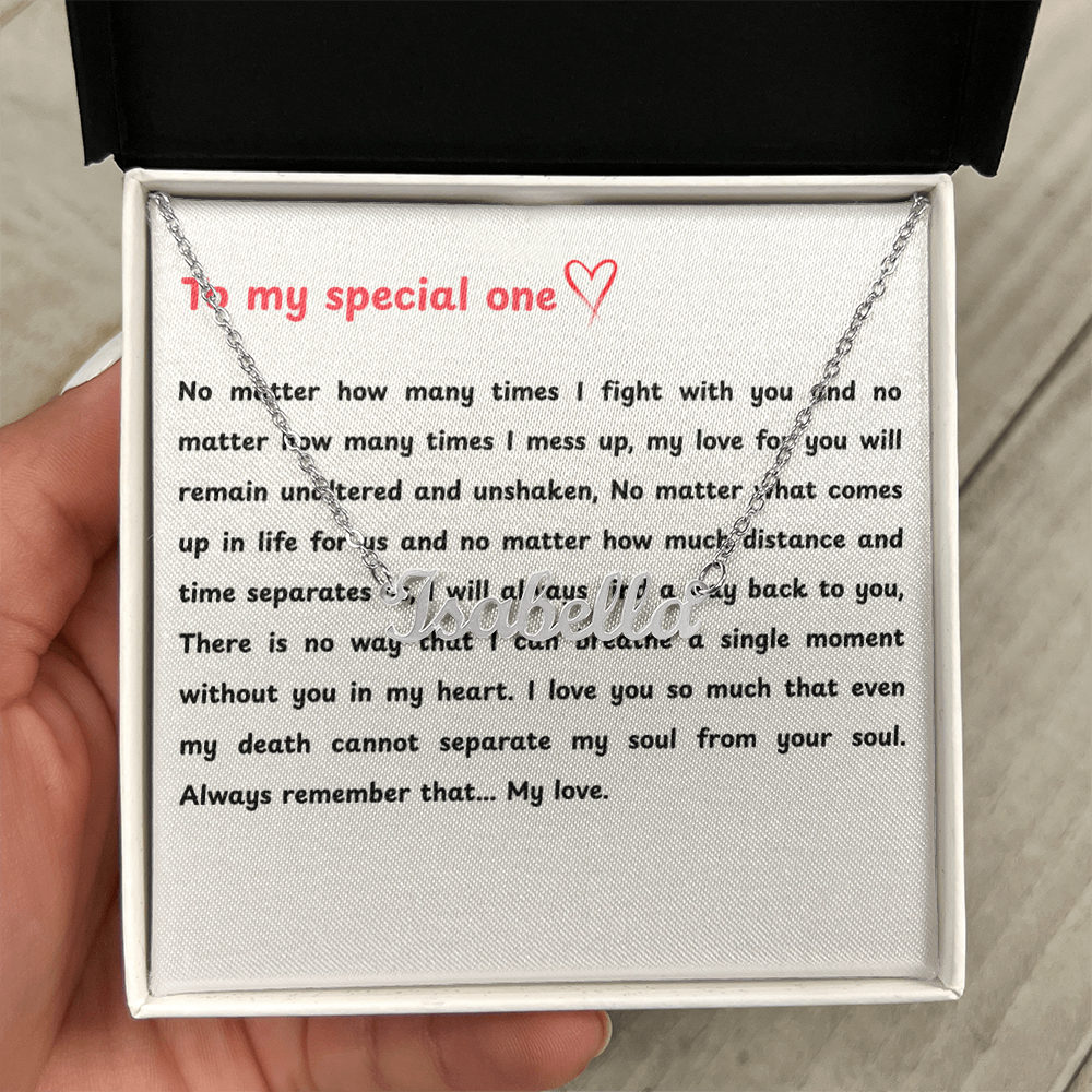 Custom To My Special One Name Necklace