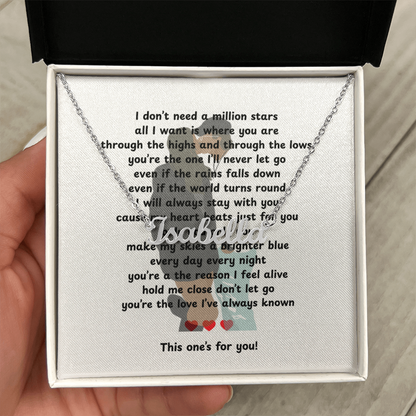 Custom This One's For You Name Necklace