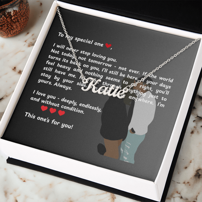 Custom To My Special One Name Necklace