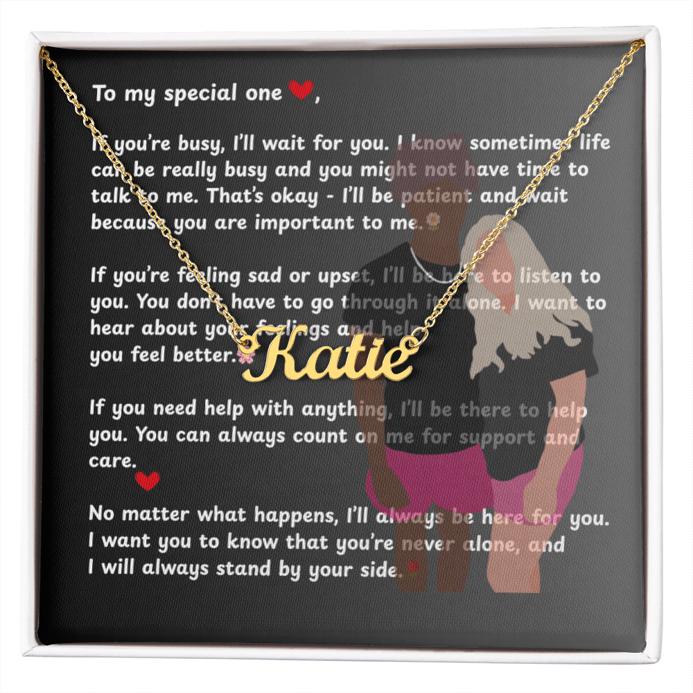Custom To My Special One Name Necklace