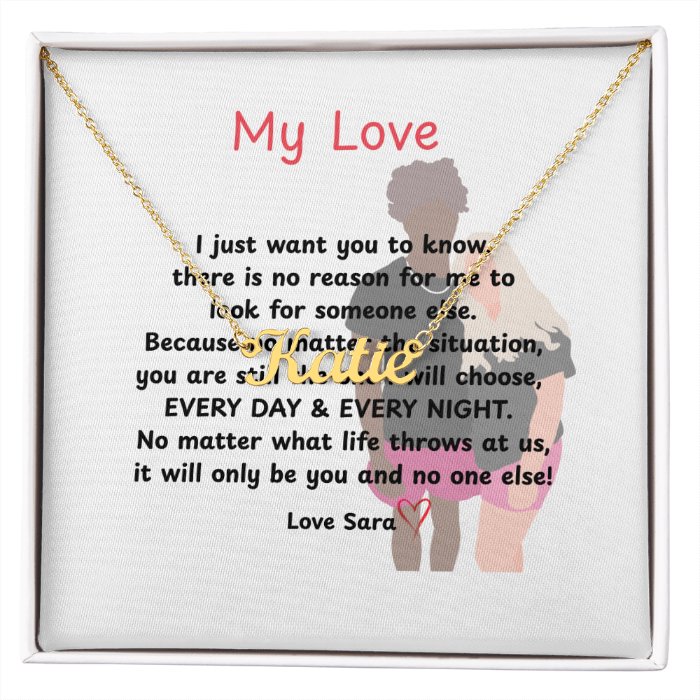 Custom  My Love Name Necklace