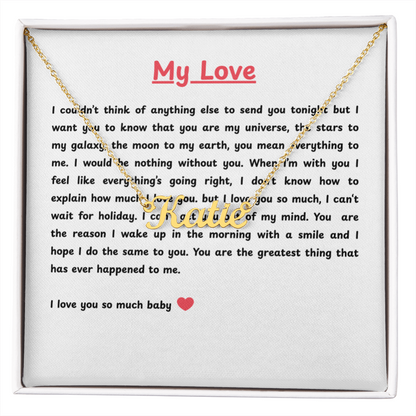 Custom Name Necklace for My Love