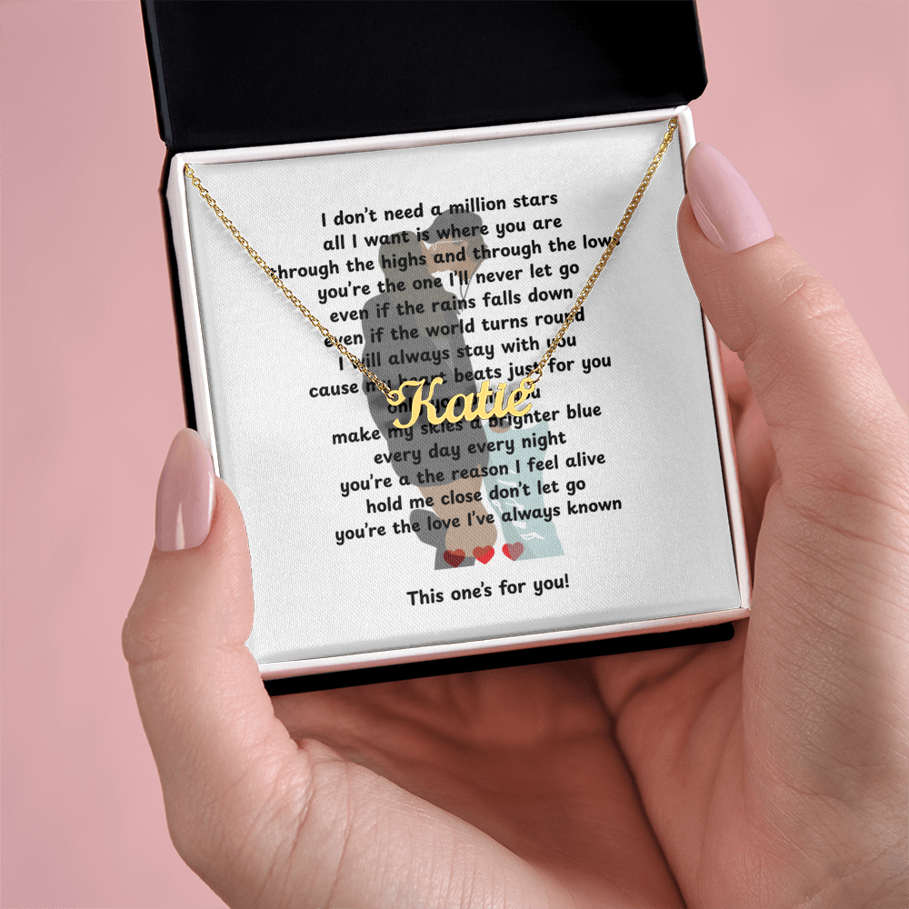 Custom This One's For You Name Necklace