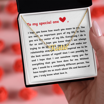 Custom Name Necklace To My Special One