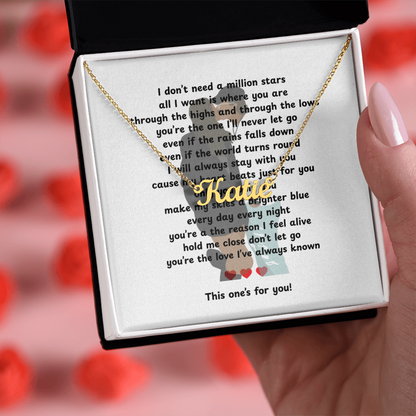 Custom This One's For You Name Necklace