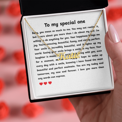 Custom Name Necklace To My Special One