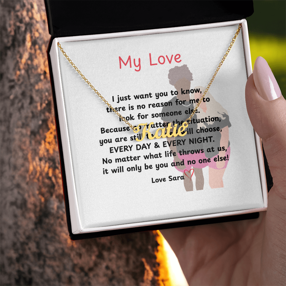 Custom  My Love Name Necklace