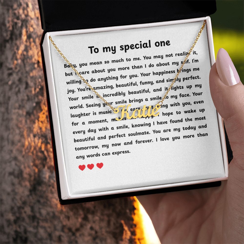 Custom Name Necklace To My Special One
