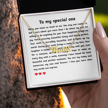 Custom Name Necklace To My Special One